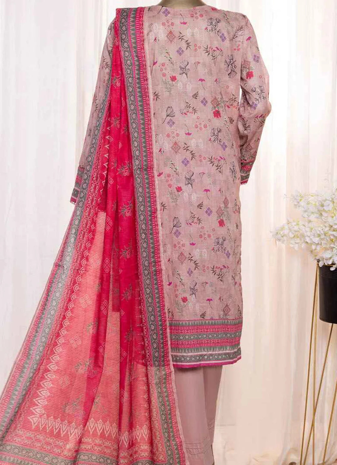 Asasa By HZ Textile Embroidered Lawn Suit Unstitched 3 Piece HZ24A AEL-91 Vol-05 - Summer Collection
