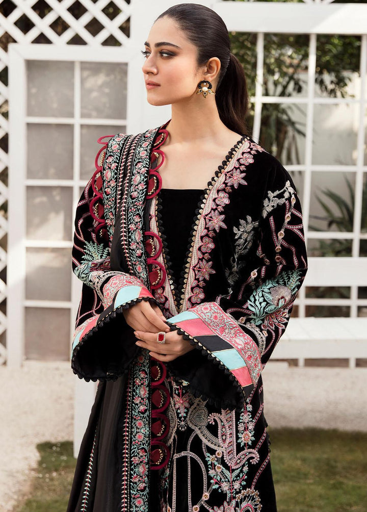 Asifa & Nabeel Embroidered Velvet Suits Unstitched 3 Piece AN22V VC-01 - Luxury Collection
