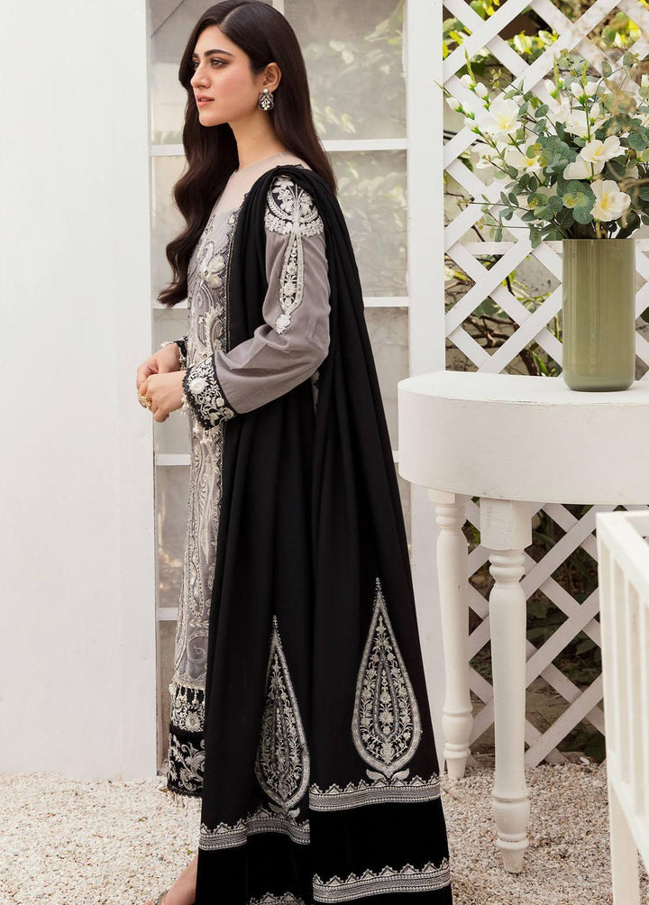 Asifa & Nabeel Embroidered Velvet Suits Unstitched 3 Piece AN22V VC-03 - Luxury Collection