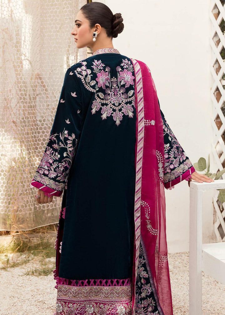 Asifa & Nabeel Embroidered Velvet Suits Unstitched 3 Piece AN22V VC-06 - Luxury Collection