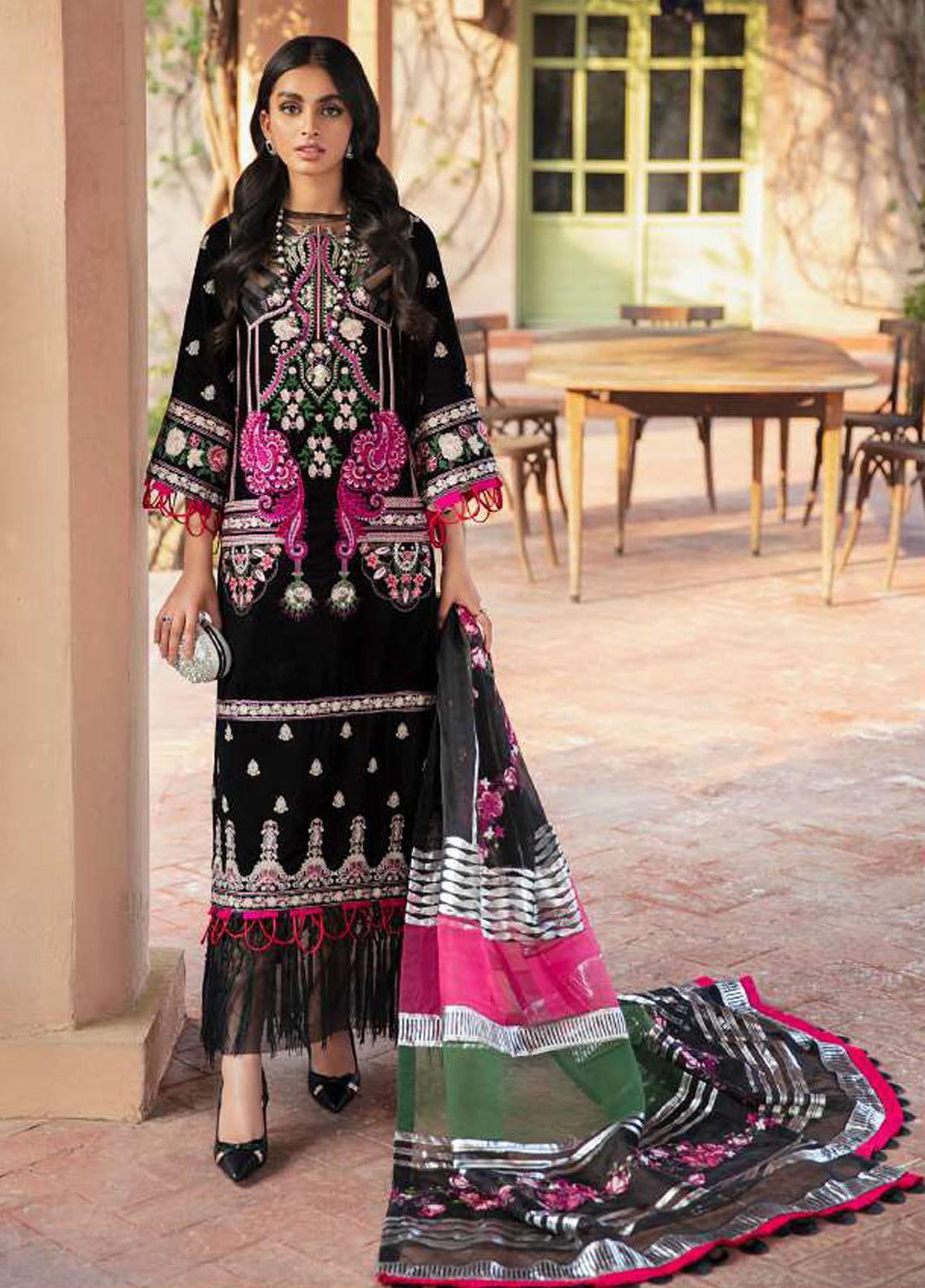 Asifa & Nabeel Embroidered Velvet Suits Unstitched 3 Piece AN21W WC-01 - Winter Collection