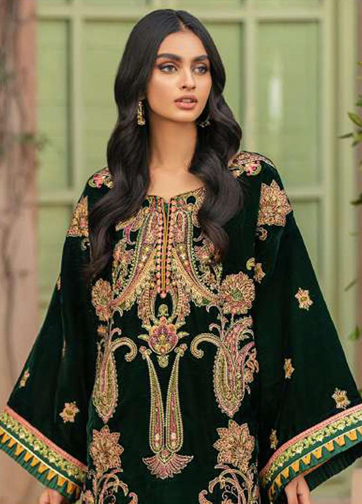 Asifa & Nabeel Embroidered Velvet Suits Unstitched 3 Piece AN21W WC-03 - Winter Collection