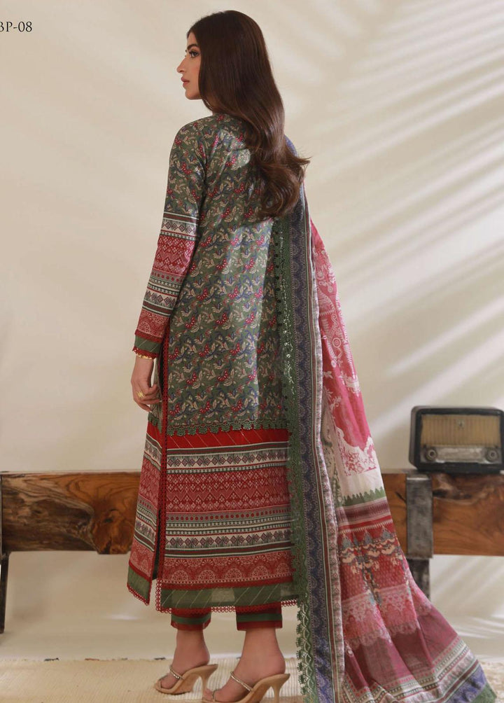 Asim Jofa Embroidered Cambric Suits Unstitched 3 Piece AJ23BP AJBP-08 - Summer Collection