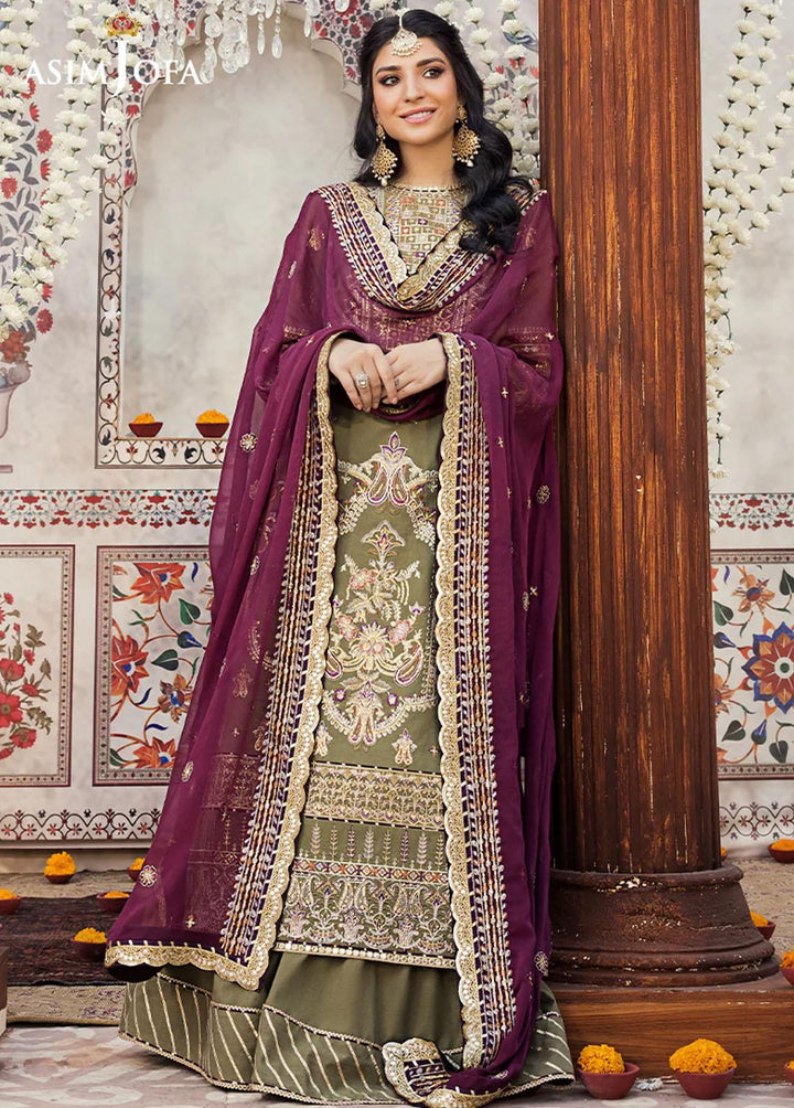 Asim Jofa Embroidered Lawn Suits Unstitched 3 Piece AJ23EL AJLR-06 - Luxury Lawn Collection
