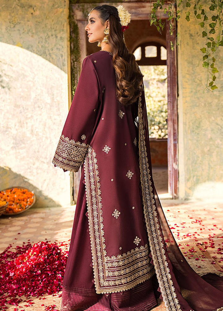 Asim Jofa Embroidered Lawn Suits Unstitched 3 Piece AJ23EL AJLR-08 - Luxury Lawn Collection