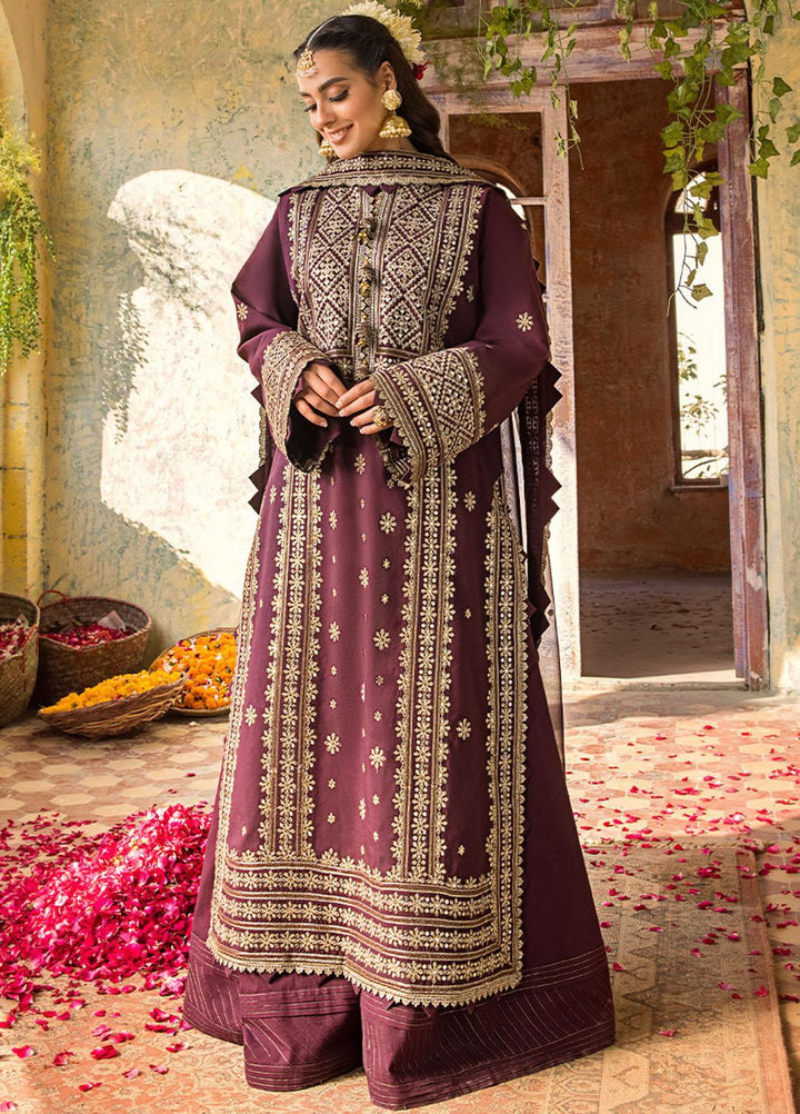 Asim Jofa Embroidered Lawn Suits Unstitched 3 Piece AJ23EL AJLR-08 - Luxury Lawn Collection