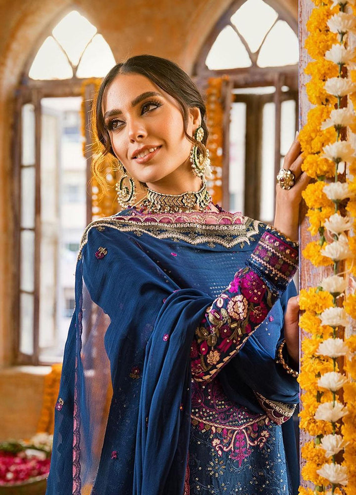 Asim Jofa Embroidered Lawn Suits Unstitched 3 Piece AJ23EL AJLR-19 - Luxury Lawn Collection