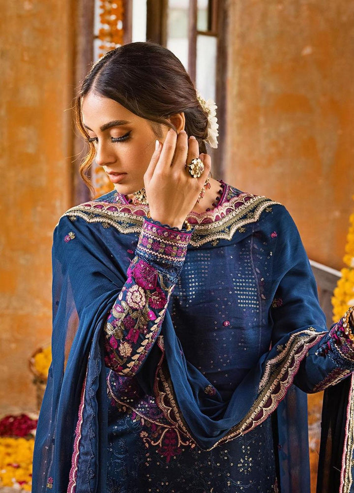 Asim Jofa Embroidered Lawn Suits Unstitched 3 Piece AJ23EL AJLR-19 - Luxury Lawn Collection