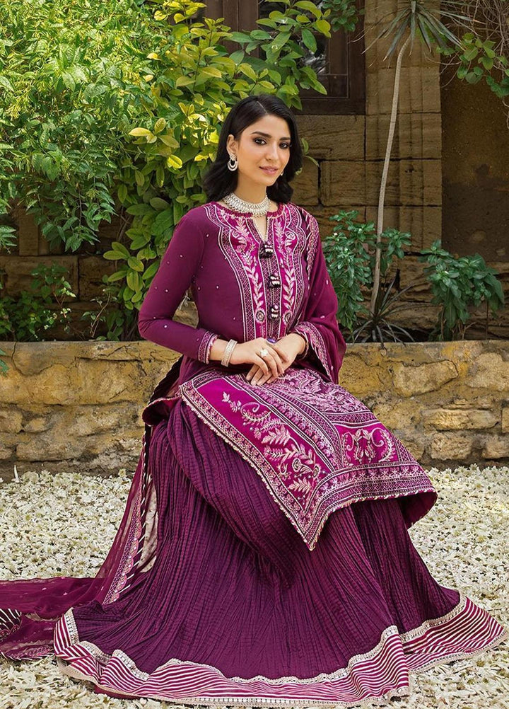 Asim Jofa Embroidered Lawn Suits Unstitched 3 Piece AJ23EL AJLR-21 - Luxury Lawn Collection