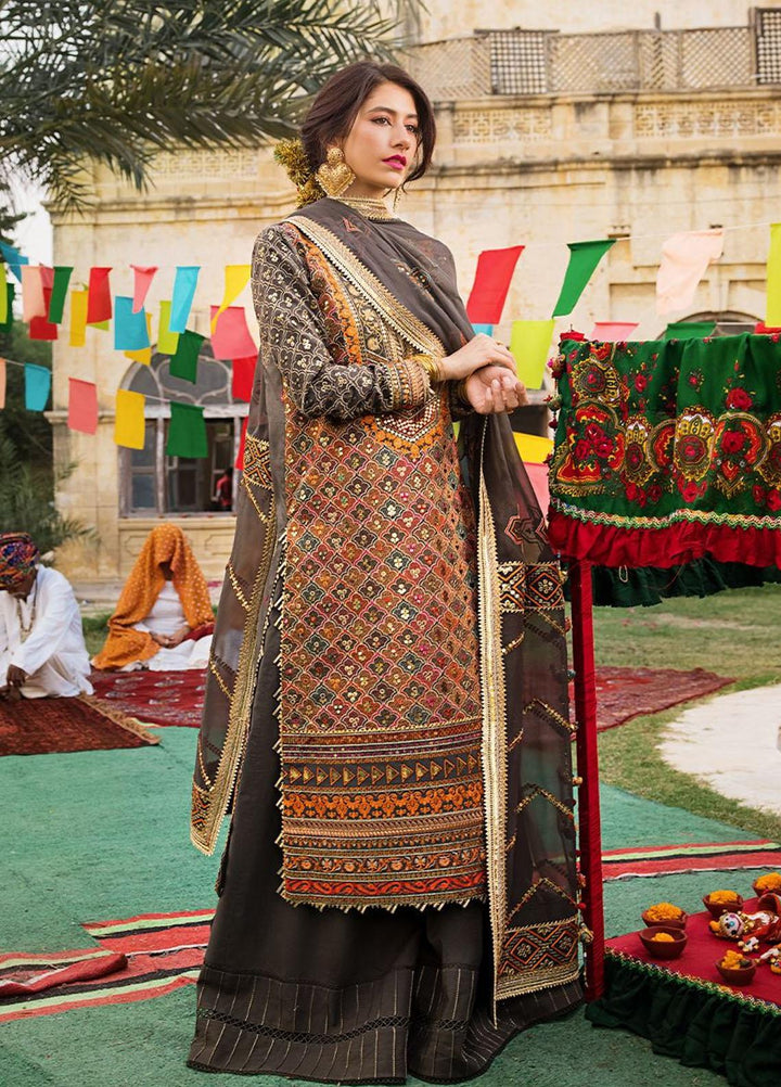 Asim Jofa Embroidered Lawn Suits Unstitched 3 Piece AJ23EL AJLR-27 - Luxury Lawn Collection