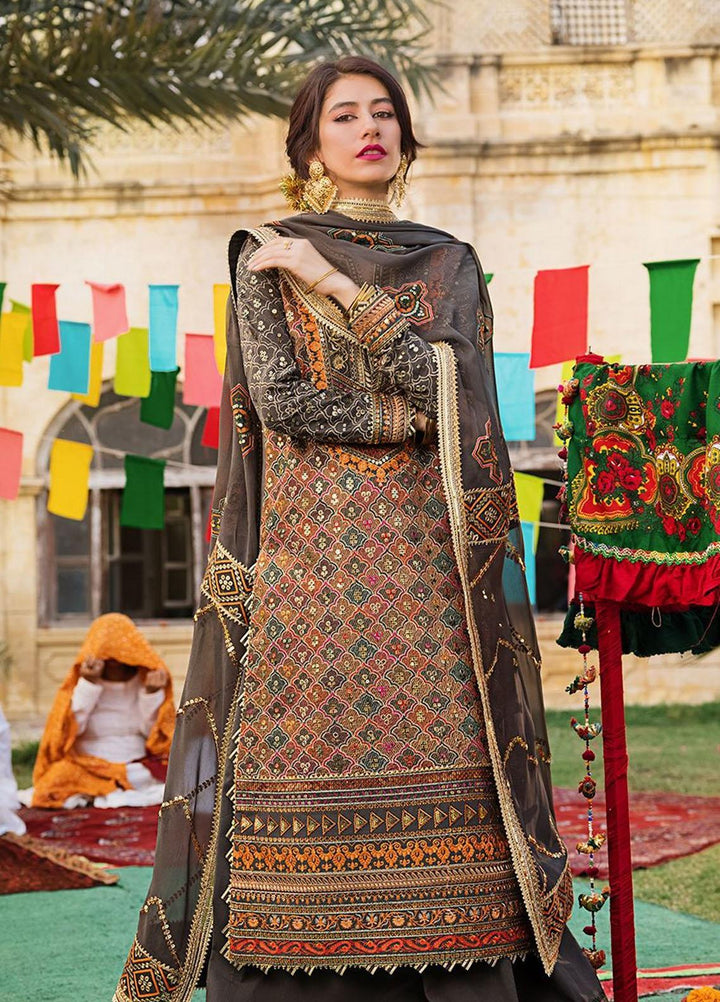 Asim Jofa Embroidered Lawn Suits Unstitched 3 Piece AJ23EL AJLR-27 - Luxury Lawn Collection