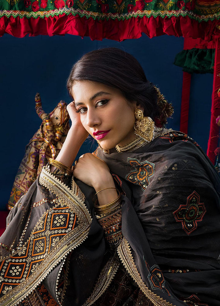 Asim Jofa Embroidered Lawn Suits Unstitched 3 Piece AJ23EL AJLR-27 - Luxury Lawn Collection