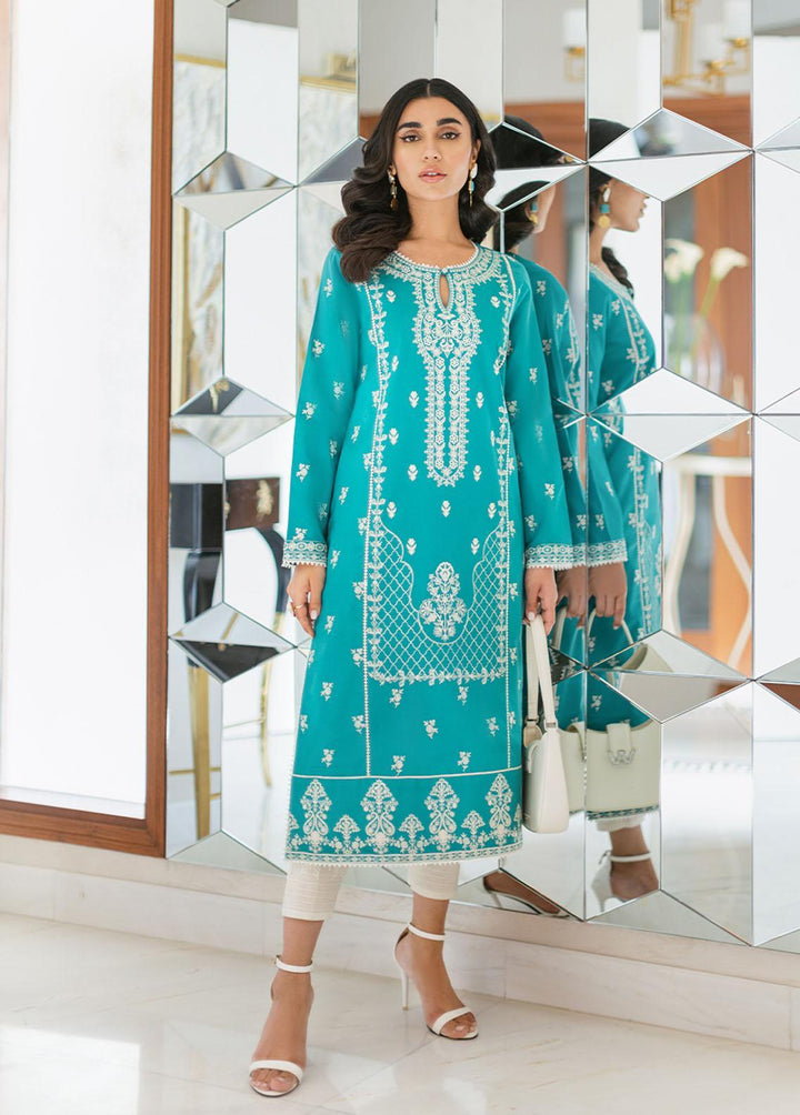 Essential By Asim Jofa Embroidered Cambric  Unstitched Kurti AJ23EE AJPE-02 - Eid Collection