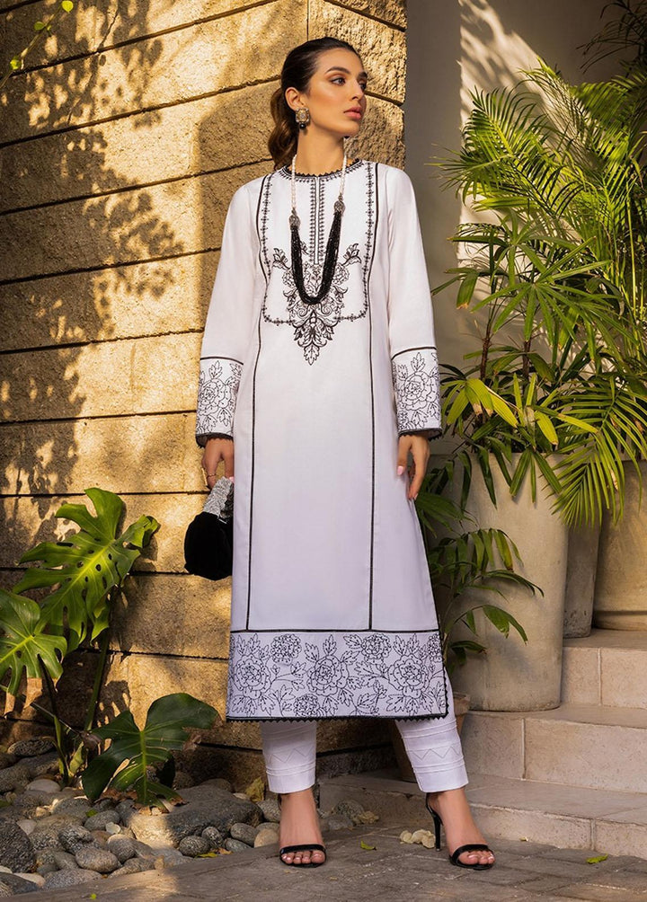 Essential By Asim Jofa Embroidered Cambric  Unstitched Kurti AJ23EE AJPE-03 - Eid Collection