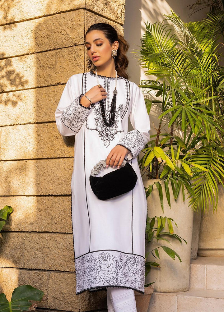 Essential By Asim Jofa Embroidered Cambric  Unstitched Kurti AJ23EE AJPE-03 - Eid Collection
