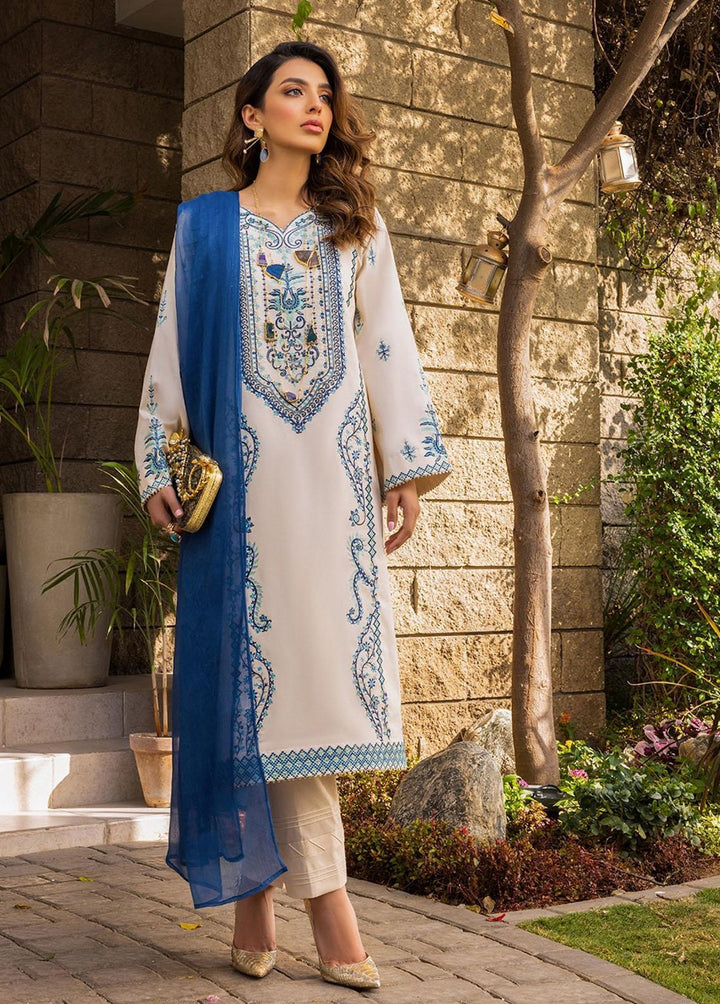 Essential By Asim Jofa Embroidered Cambric Suits Unstitched 3 Piece AJ23EE AJPE-09 - Eid Collection