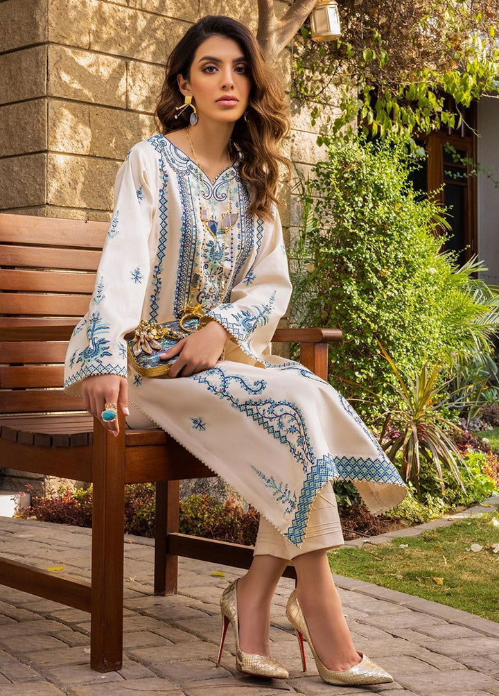 Essential By Asim Jofa Embroidered Cambric Suits Unstitched 3 Piece AJ23EE AJPE-09 - Eid Collection