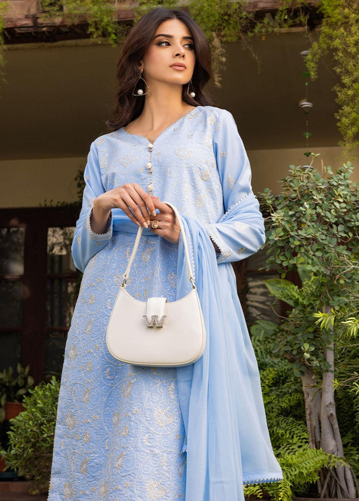 Essential By Asim Jofa Embroidered Cambric Suits Unstitched 3 Piece AJ23EE AJPE-13 - Eid Collection