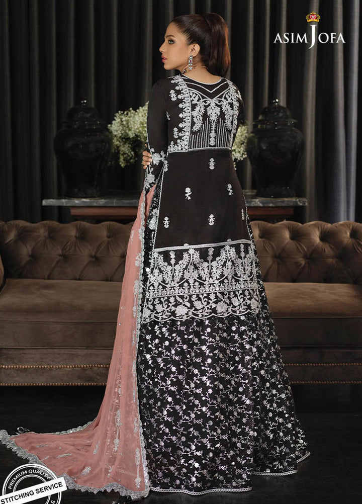 Asim Jofa Embroidered Raw Silk Suits Unstitched 3 Piece AJ21IN AJN-11 - Luxury Formals Collection