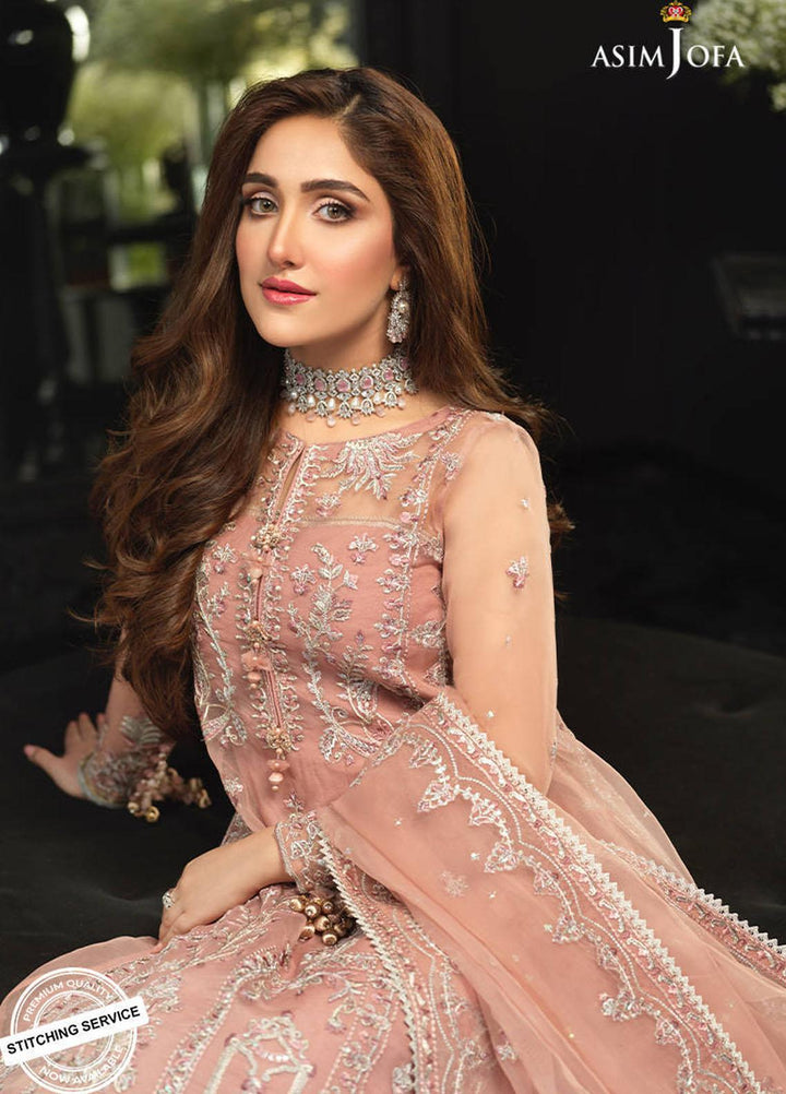Asim Jofa Embroidered Organza Suits Unstitched 3 Piece AJ21IN AJN-12 - Luxury Formals Collection