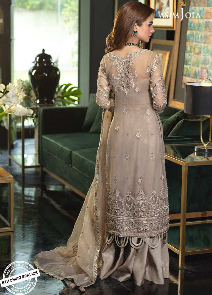 Asim Jofa Embroidered Organza Suits Unstitched 3 Piece AJ21IN AJN-14 - Luxury Formals Collection