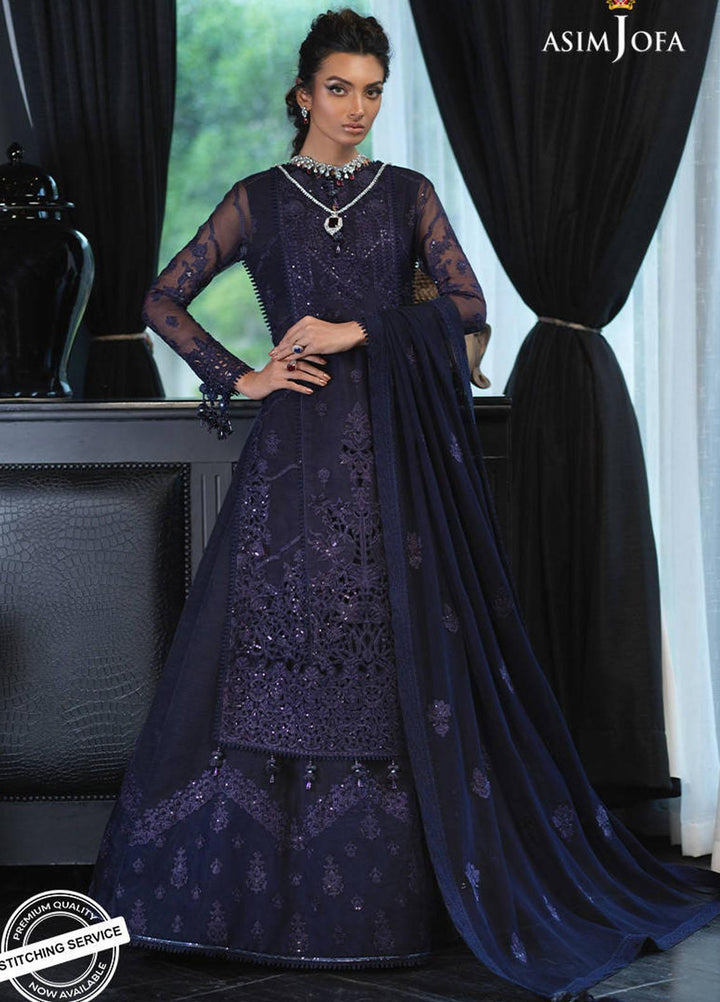 Asim Jofa Embroidered Organza Suits Unstitched 3 Piece AJ21IN AJN-20 - Luxury Formals Collection