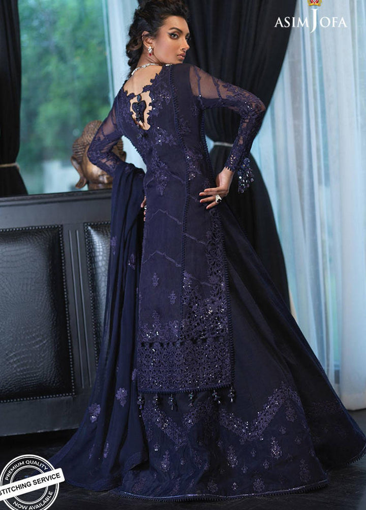 Asim Jofa Embroidered Organza Suits Unstitched 3 Piece AJ21IN AJN-20 - Luxury Formals Collection