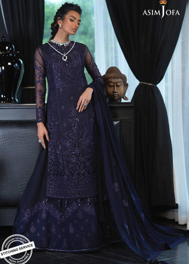 Asim Jofa Embroidered Organza Suits Unstitched 3 Piece AJ21IN AJN-20 - Luxury Formals Collection