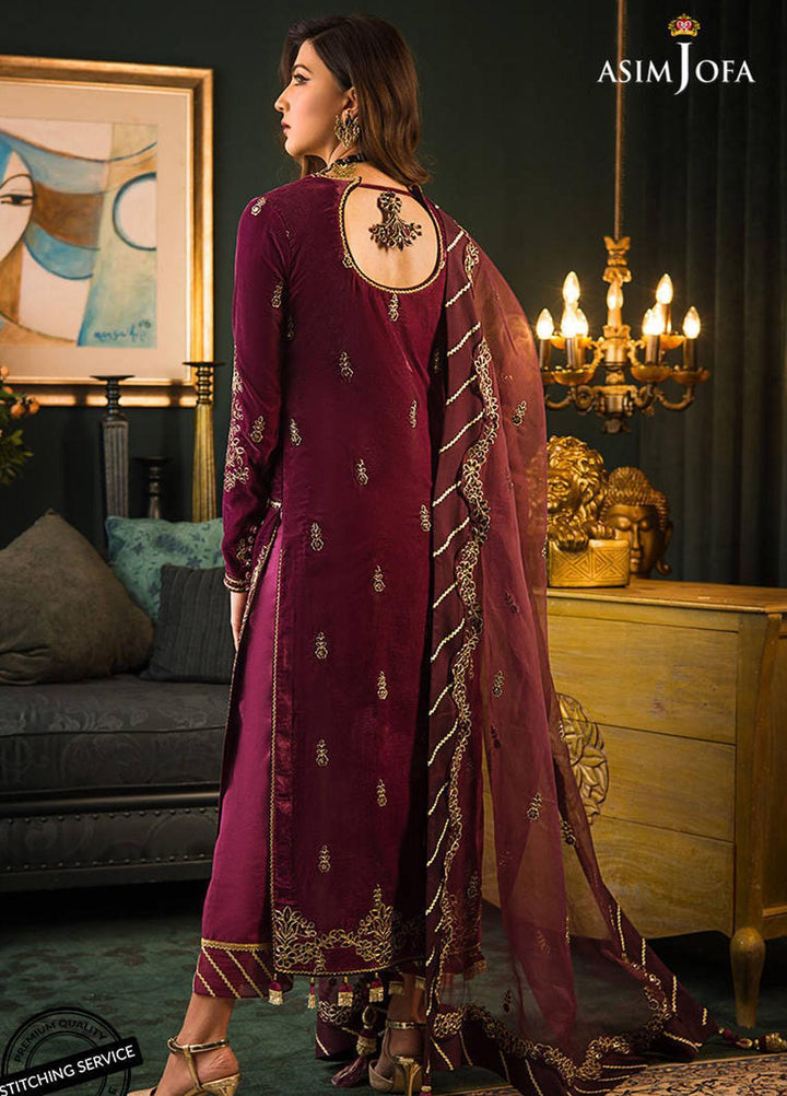 Makhmal By Asim Jofa Embroidered Velvet Suits Unstitched 3 Piece AJ21MR AJMR-05 - Winter Collection
