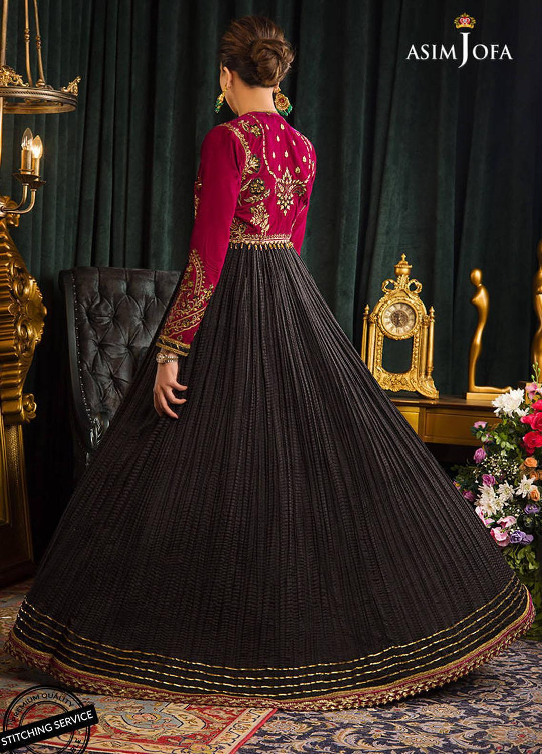 Makhmal By Asim Jofa Embroidered Velvet Suits Unstitched 3 Piece AJ21MR AJMR-08 - Winter Collection