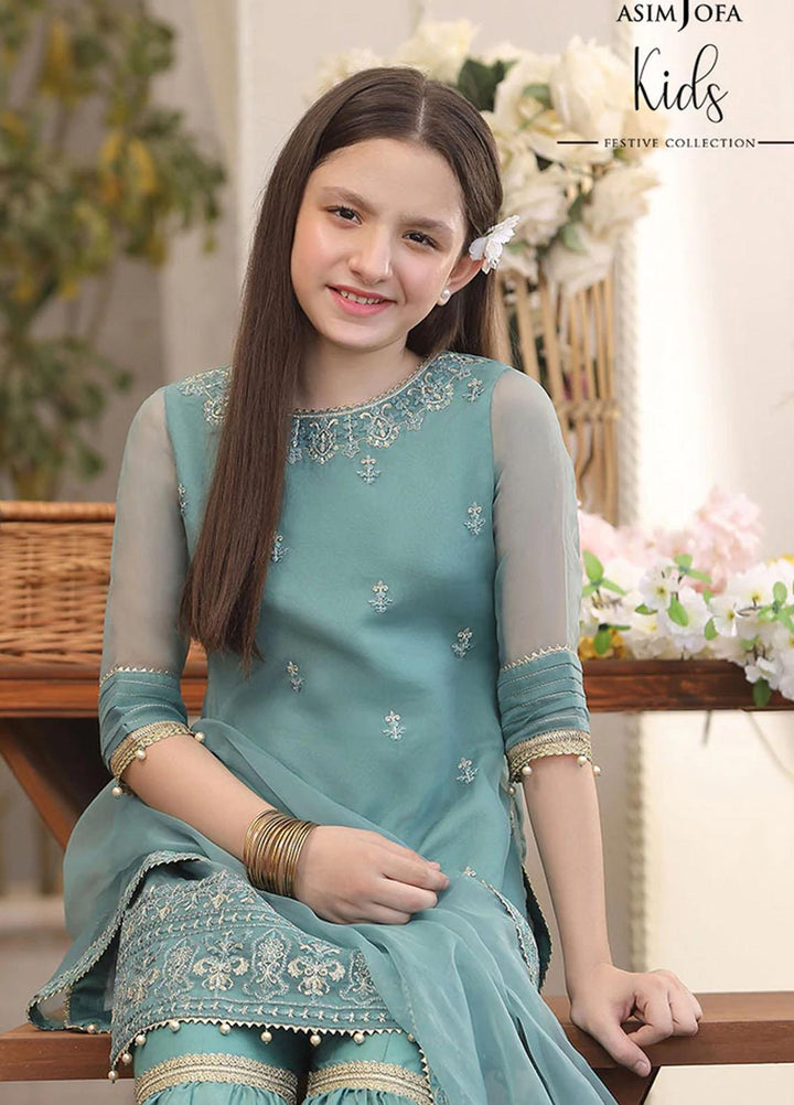 Asim Jofa Organza Fancy Girls 3 Piece Suit -  AJ22KF AJKF-04