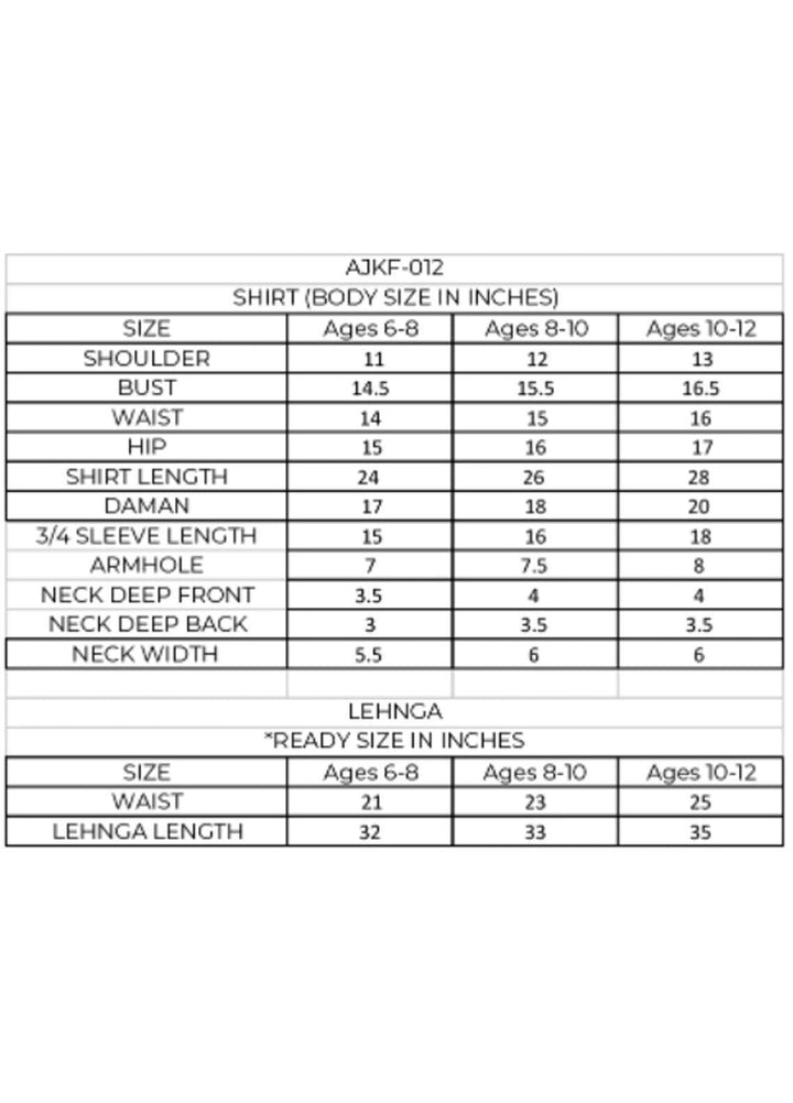 Asim Jofa Organza Fancy Girls 3 Piece Suit -  AJ22KF AJKF-12