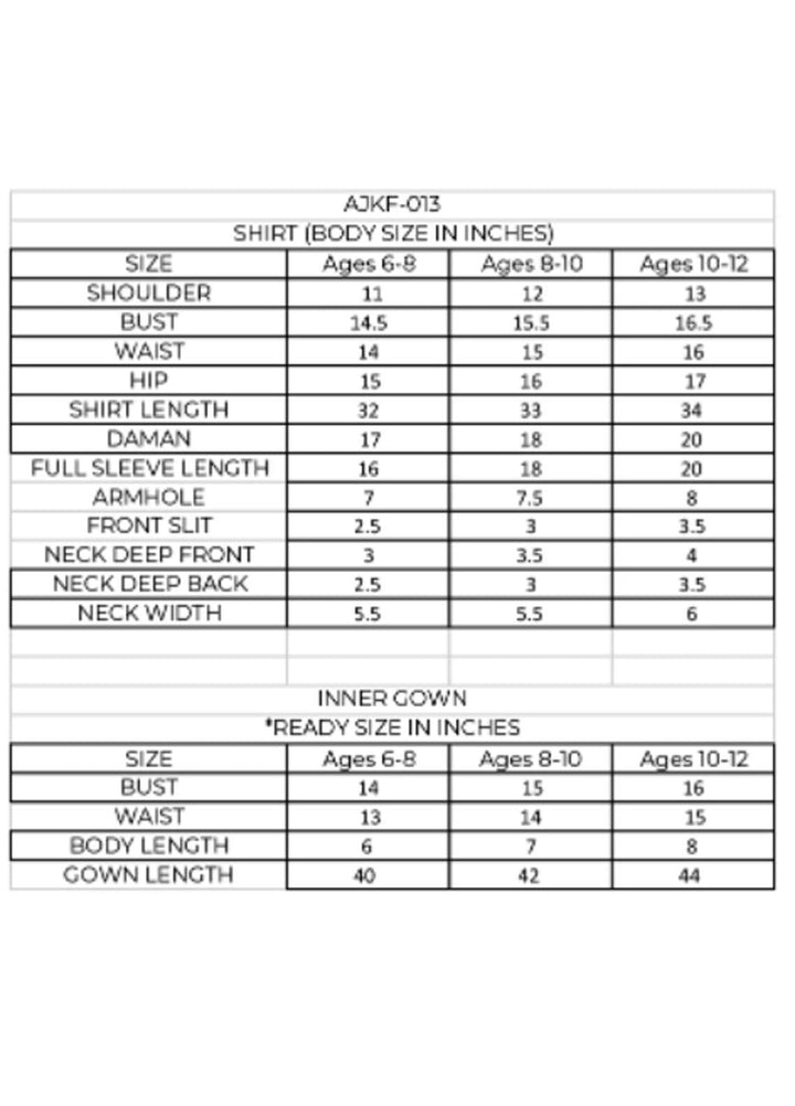 Asim Jofa Organza Fancy 3 Piece Suit for Girls -  AJ22KF AJKF-13