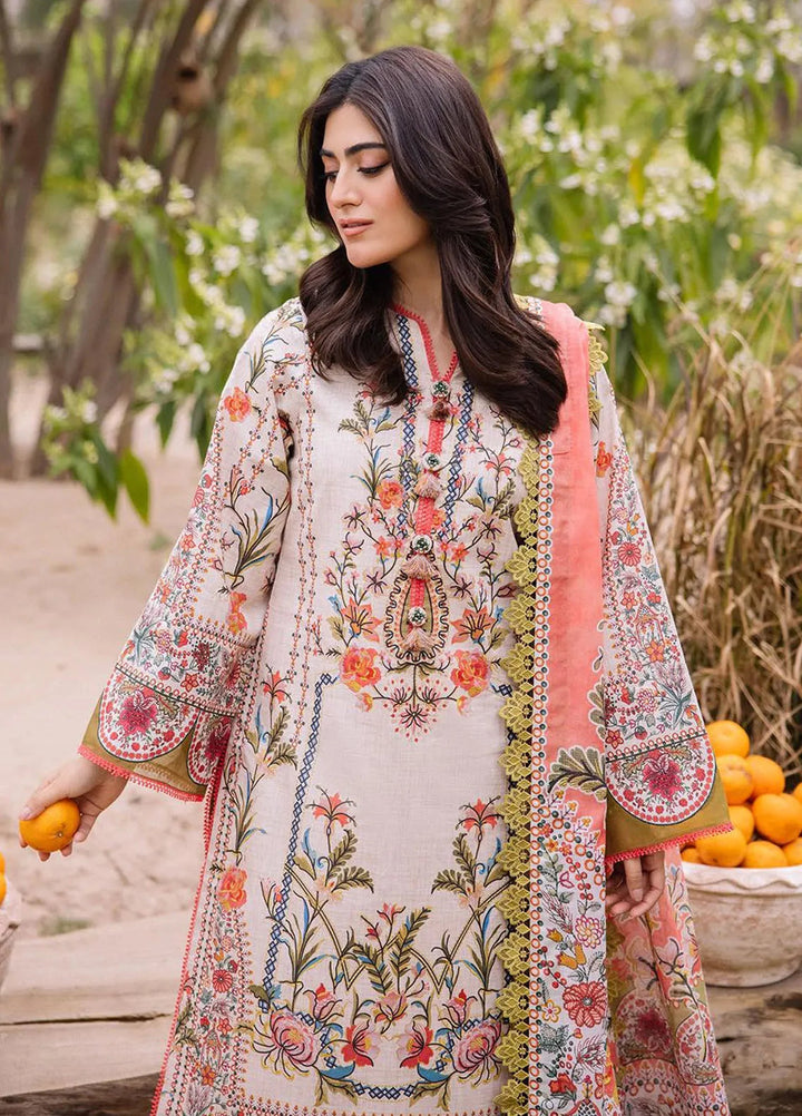 Asim Jofa Printed Lawn Suit Unstitched 3 Piece AJ24P2 AJBU-08 - Summer Collection