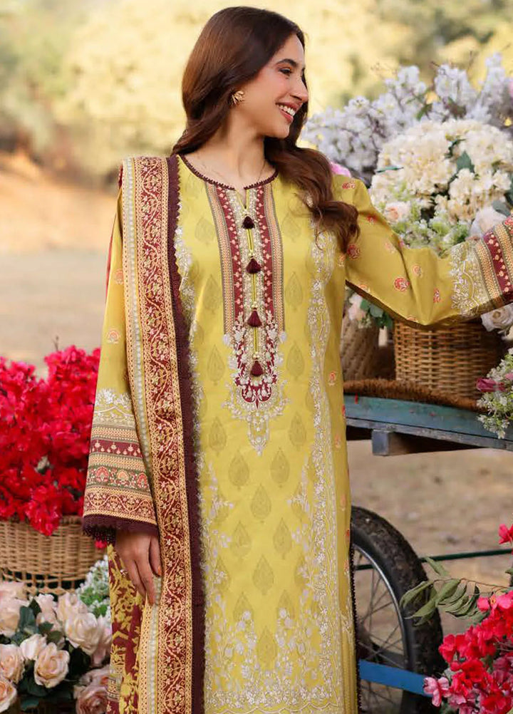 Asim Jofa Printed Lawn Suits Unstitched 3 Piece AJ25P1 AJUUB-02 - Summer Collection