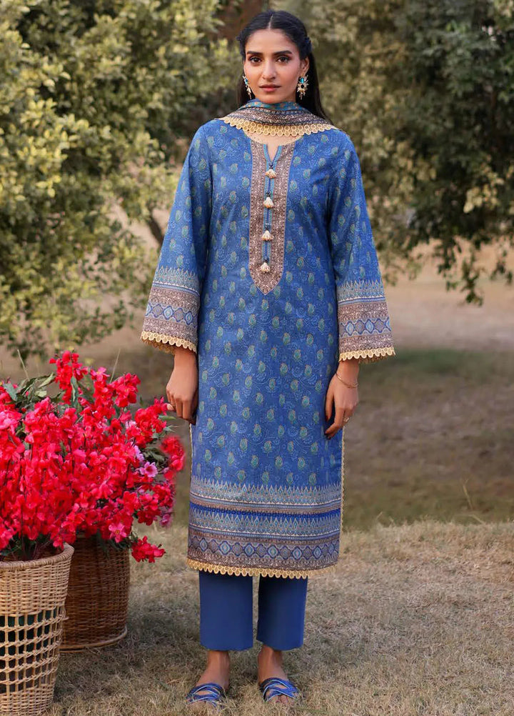 Asim Jofa Printed Lawn Suits Unstitched 3 Piece AJ25P1 AJUUB-03 - Summer Collection