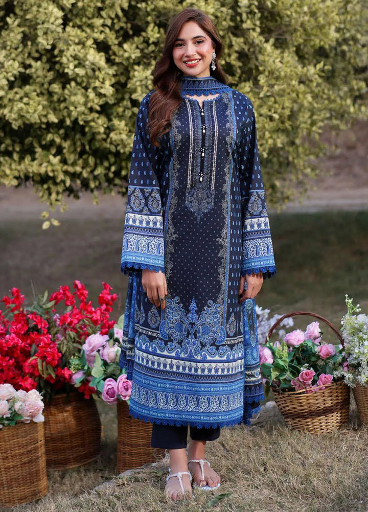 Asim Jofa Printed Lawn Suits Unstitched 3 Piece AJ25P1 AJUUB-05 - Summer Collection