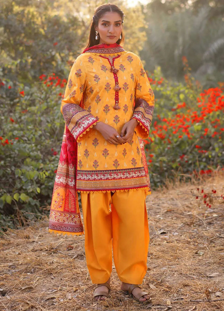 Asim Jofa Printed Lawn Suits Unstitched 3 Piece AJ25P1 AJUUB-06 - Summer Collection