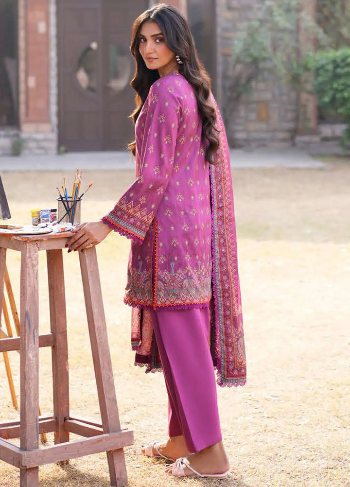 Asim Jofa Printed Lawn Suits Unstitched 3 Piece AJ25P2 AJUUB-12 - Summer Collection