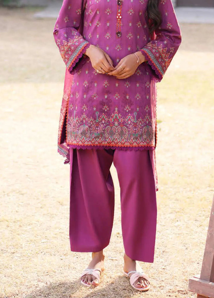 Asim Jofa Printed Lawn Suits Unstitched 3 Piece AJ25P2 AJUUB-12 - Summer Collection