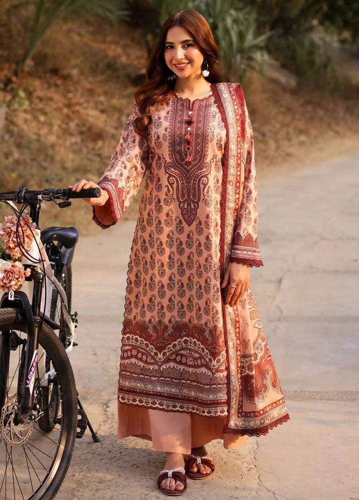 Asim Jofa Printed Lawn Suits Unstitched 3 Piece AJ25P2 AJUUB-18 - Summer Collection
