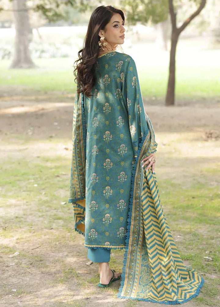 Asim Jofa Printed Lawn Suits Unstitched 3 Piece AJ25P3 AJUBJ-16 - Summer Collection