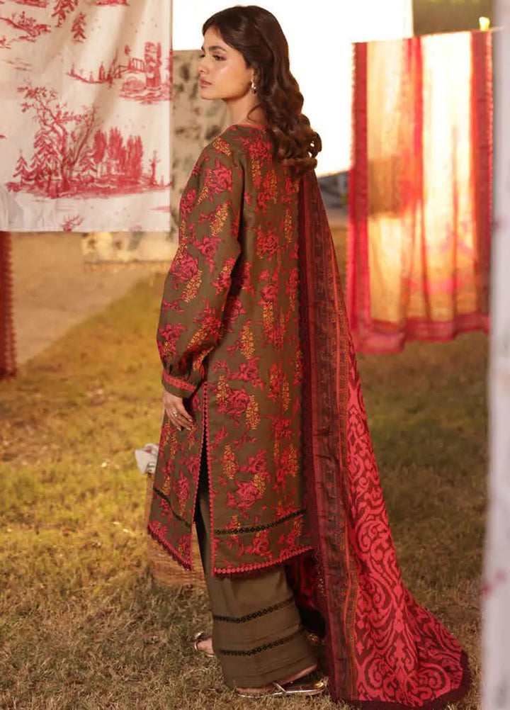 Asim Jofa Printed Lawn Suits Unstitched 3 Piece AJ25P3 AJUBJ-19 - Summer Collection