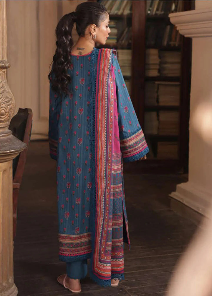 Asim Jofa Printed Lawn Suits Unstitched 3 Piece AJ25P3 AJUBJ-40 - Summer Collection