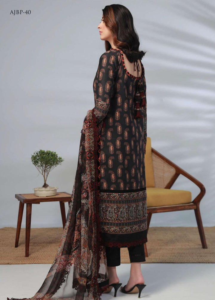 Asim Jofa Embroidered Lawn Suits Unstitched 3 Piece AJ23-P2 AJBP-40 - Summer Collection