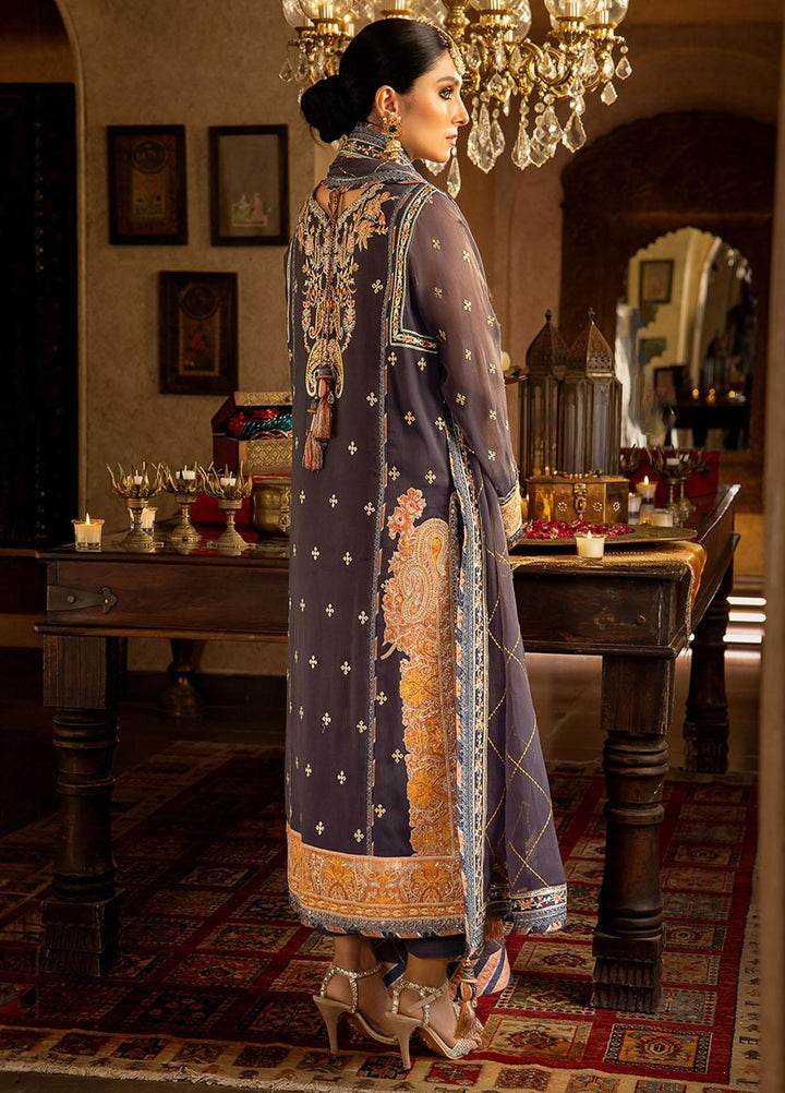 Asim Jofa Embroidered Chiffon Suits Unstitched 3 Piece AJ23VF AJVF-04 - Festive Collection