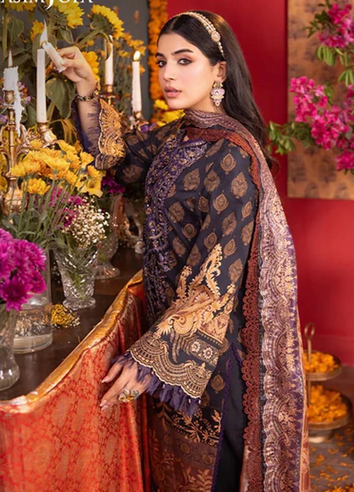 Asra By Asim Jofa Embroidered Jacquard Suit Unstitched 3 Piece AJ24AE AJRA-01 - Festive Collection