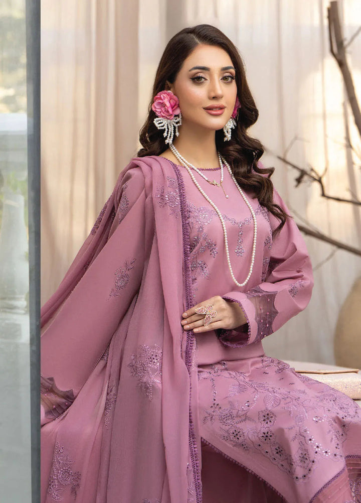 Aviva by Humdum Embroidered Lawn Suit Unstitched 3 Piece HD25A D-01 - Summer Collection