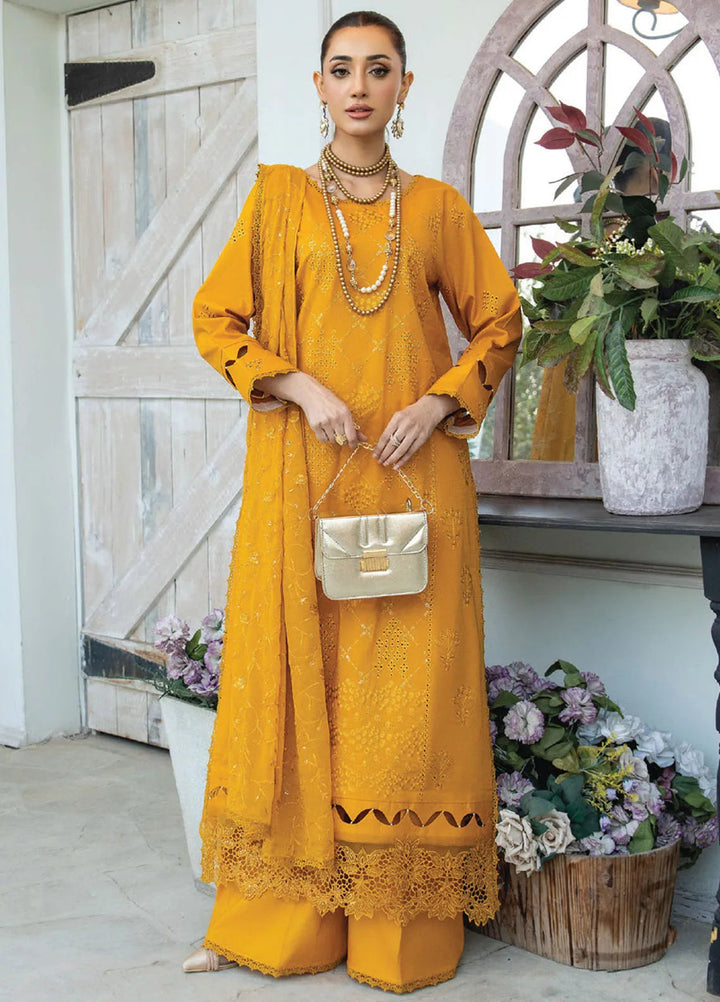 Aviva by Humdum Embroidered Lawn Suit Unstitched 3 Piece HD25A D-08 - Summer Collection