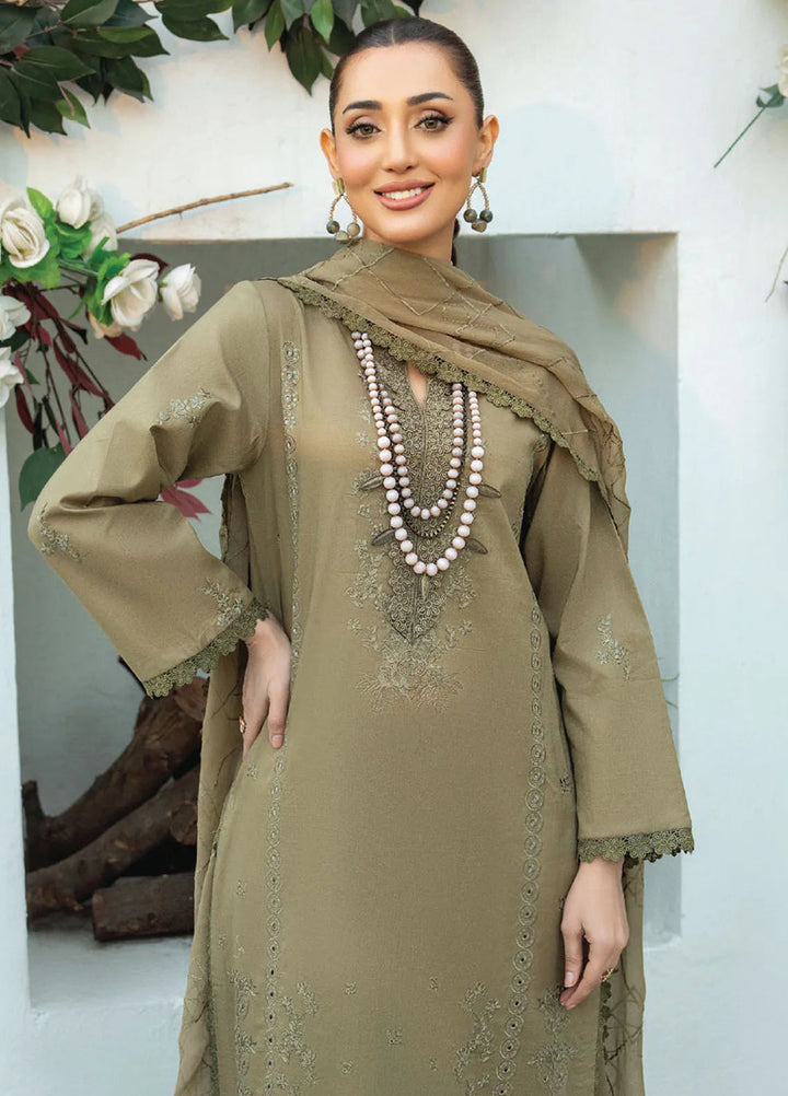 Aviva by Humdum Embroidered Lawn Suit Unstitched 3 Piece HD25A D-10 - Summer Collection